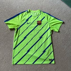 Nike Neon Green and Blue Men's Jersey